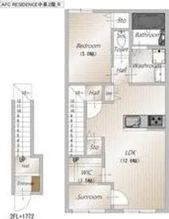 AFC RESIDENCE 磐田中泉【2階】の間取り