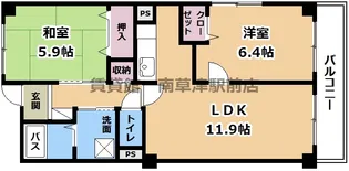 ロジュマン コシノハラ【3階】の間取り