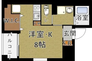 b’CASA Higashi Ginza【2階】の間取り
