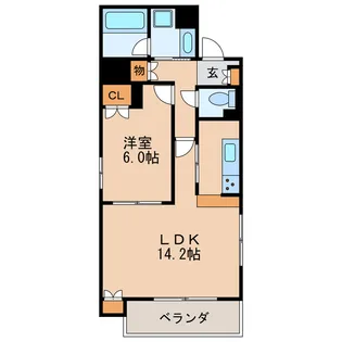 CASA BIANCA【8階】の間取り