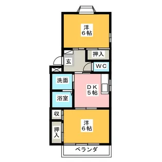ハイツエーワン【1階】の間取り