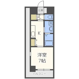 メゾン・デ・ノムラ島之内【4階】の間取り
