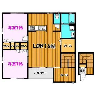 コートパステル【2階】の間取り
