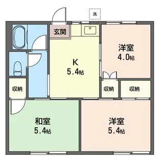 四季美グリーンハイツB【1階】の間取り