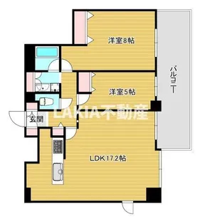 クロスレジデンス大阪新町【23階】の間取り
