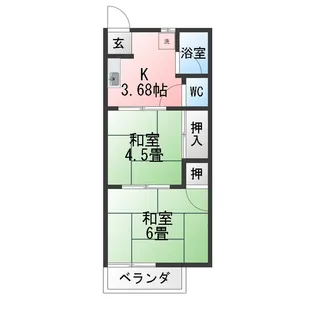 フォーブル白木【2階】の間取り