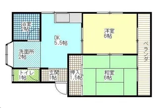 クローバーハイツ【2階】の間取り