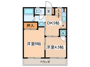 フロ―ラル調布【1階】の間取り