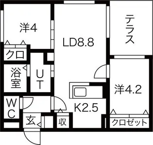 ブランシャール elegance【1階】の間取り