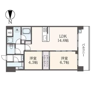 HILL CREST OYAMA【7階】の間取り