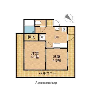 百合ヶ丘ハイム【2階】の間取り