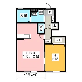 エクレール【1階】の間取り