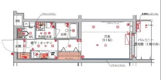 ハーモニーレジデンス新宿 THE NORTH【3階】の間取り
