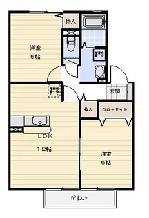 ぷらんたん B【2階】の間取り