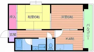 エタージュ野江【6階】の間取り