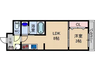 Oasis Brilliant【6階】の間取り