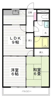 2LDKの間取り画像