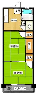 久米マンション【1階】の間取り
