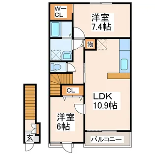 LeGazonI・II・III【2階】の間取り