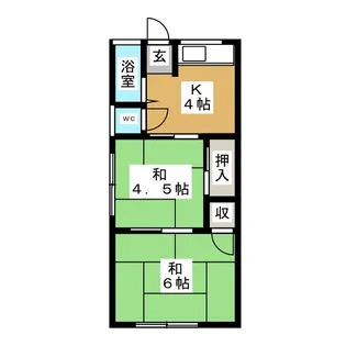 第18佐々木荘【2階】の間取り