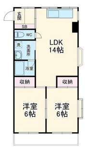 ハレーちとせ【6階】の間取り