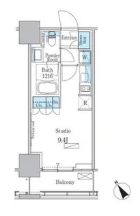 パークアクシス横濱関内SQUARE【8階】の間取り