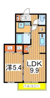 ガーデンヒルズA棟【1階】の間取り