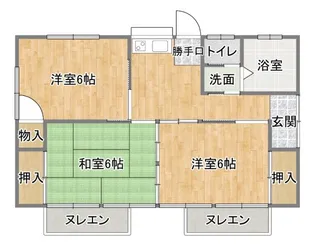 福島県いわき市仁井田町【一戸建】の間取り