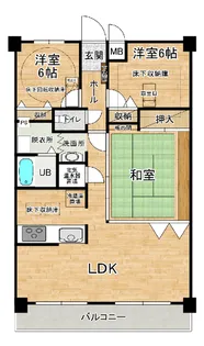 ルネス柳橋【4階】の間取り