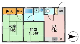 コーポ芳賀【2階】の間取り