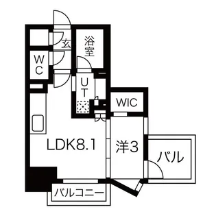ソルティア大阪同心【4階】の間取り