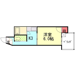 西田ハイツ【2階】の間取り