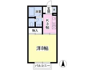 新海ハイツ【2階】の間取り