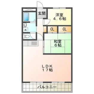 エクスクリエ桜橋【2階】の間取り