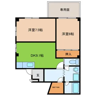 ベル・ファレア【1階】の間取り