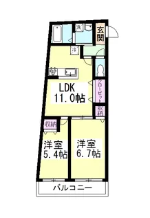 ドエル・シャンビエン【1階】の間取り