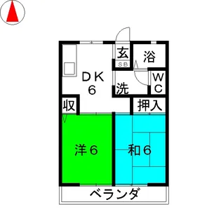 ドリス栢山C【2階】の間取り
