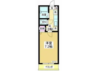 ソレアード旭町【2階】の間取り