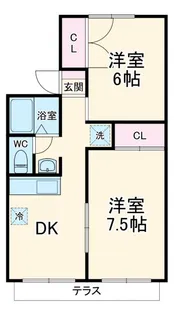 シャルム山王【1階】の間取り