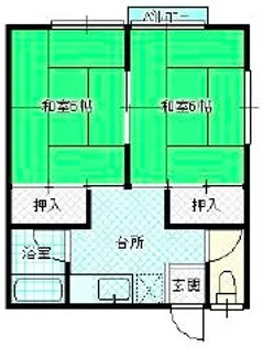 コーポコスモス【2階】の間取り