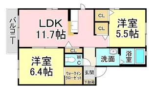 MAST緑ヶ丘 E棟【2階】の間取り