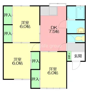 リバーサイドハイツ【2階】の間取り