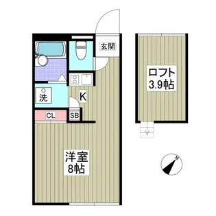 上前ハイツI【2階】の間取り