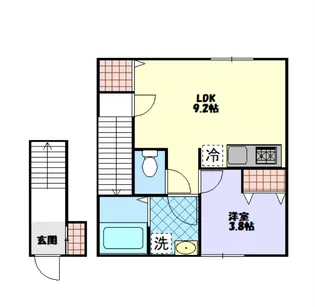 宮城県仙台市宮城野区新田4【アパート】の間取り