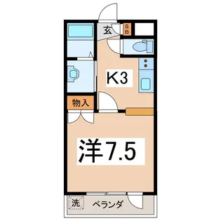 1Kの間取り画像
