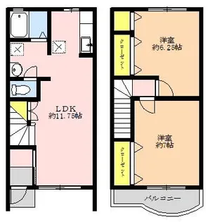 ブルーウッドB【2階】の間取り