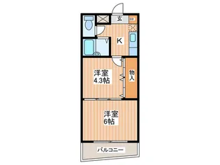 センチュリー香里園【3階】の間取り