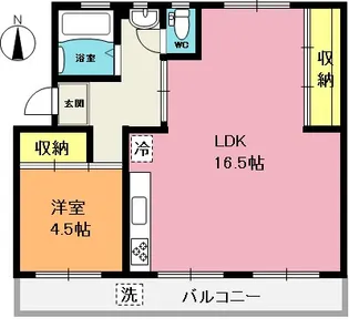 根貝戸団地16号棟【4階】の間取り
