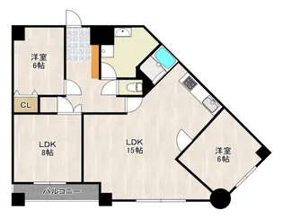 レクシア新梅田(旧:ドムール北梅田)【3階】の間取り