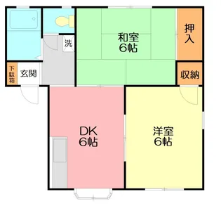 クローバーハイツA【2階】の間取り